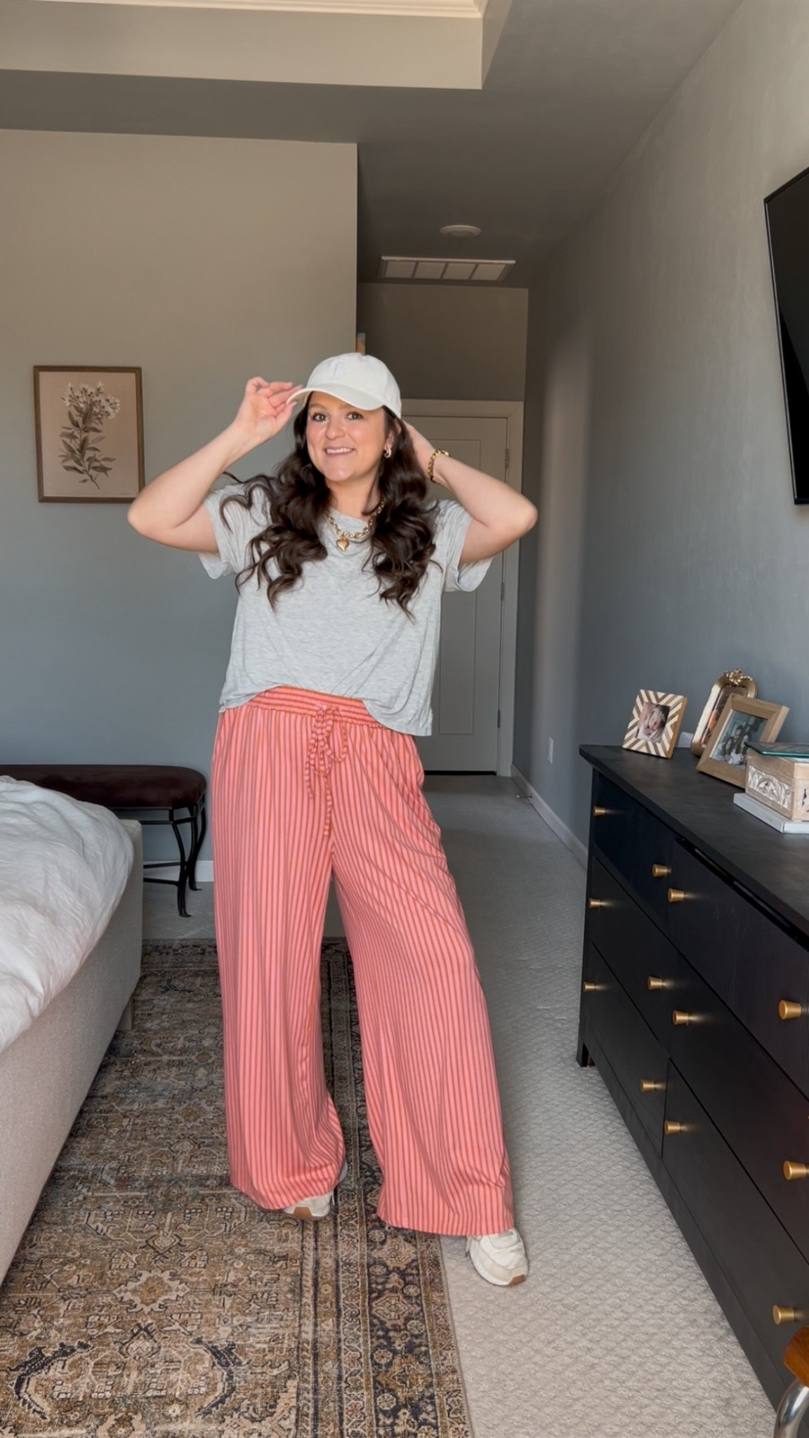 Comfy soccer mom outfit! These pants are so good - soft, stretchy, flowy, flattering, good tummy control, and cooling!

Fun pants / soft pants / trendy pants/ striped pants / stripes / comfy outfit / mom outfit / Amazon pants / Anti pooch / spring outfits / everday mom outfit / soccer mom outfit / sporty mom outfit / mom style / fun style 

#LTKmomlife #LTKootd