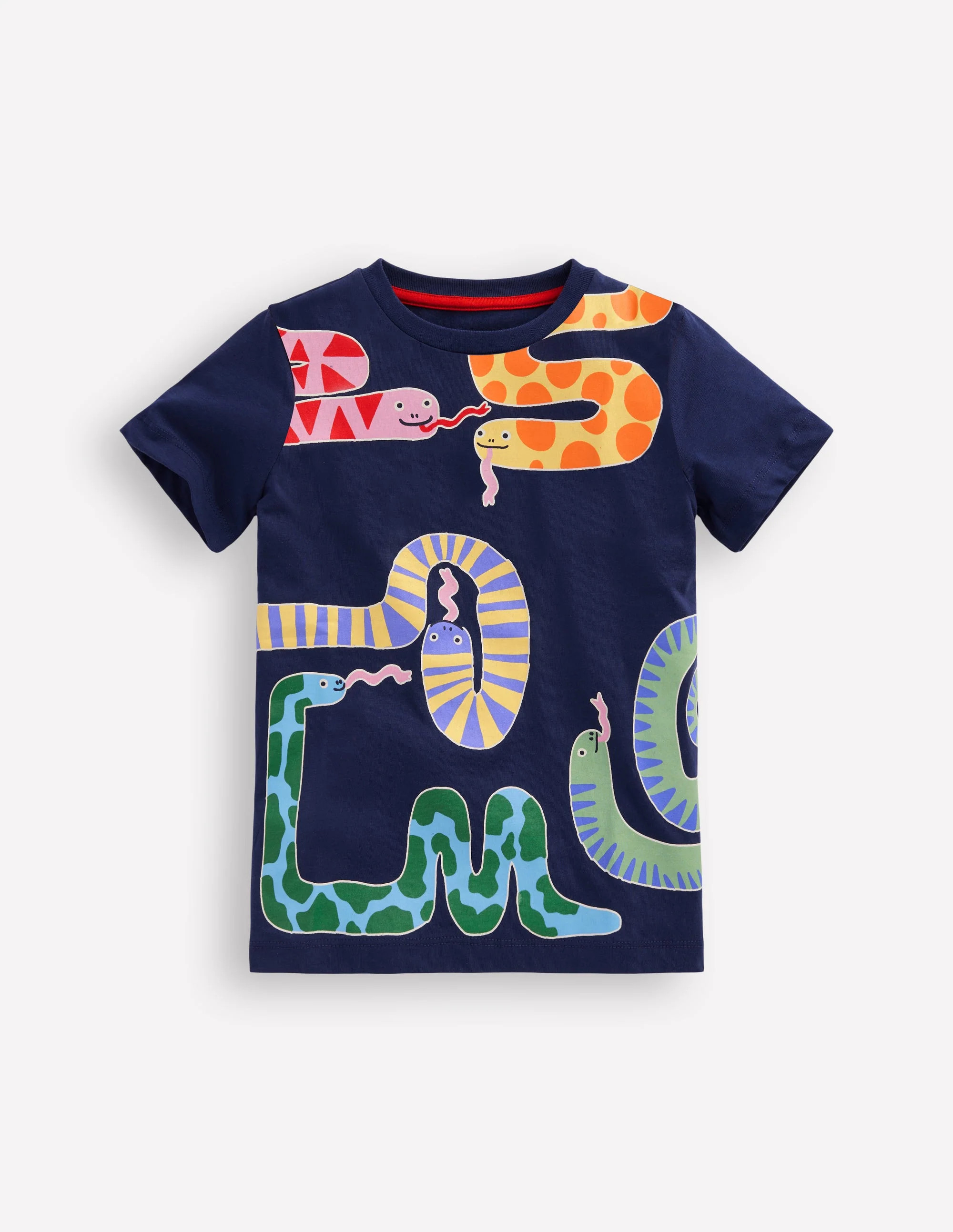 Short Sleeve GITD T-shirt-College Navy Snakes | Boden (US)