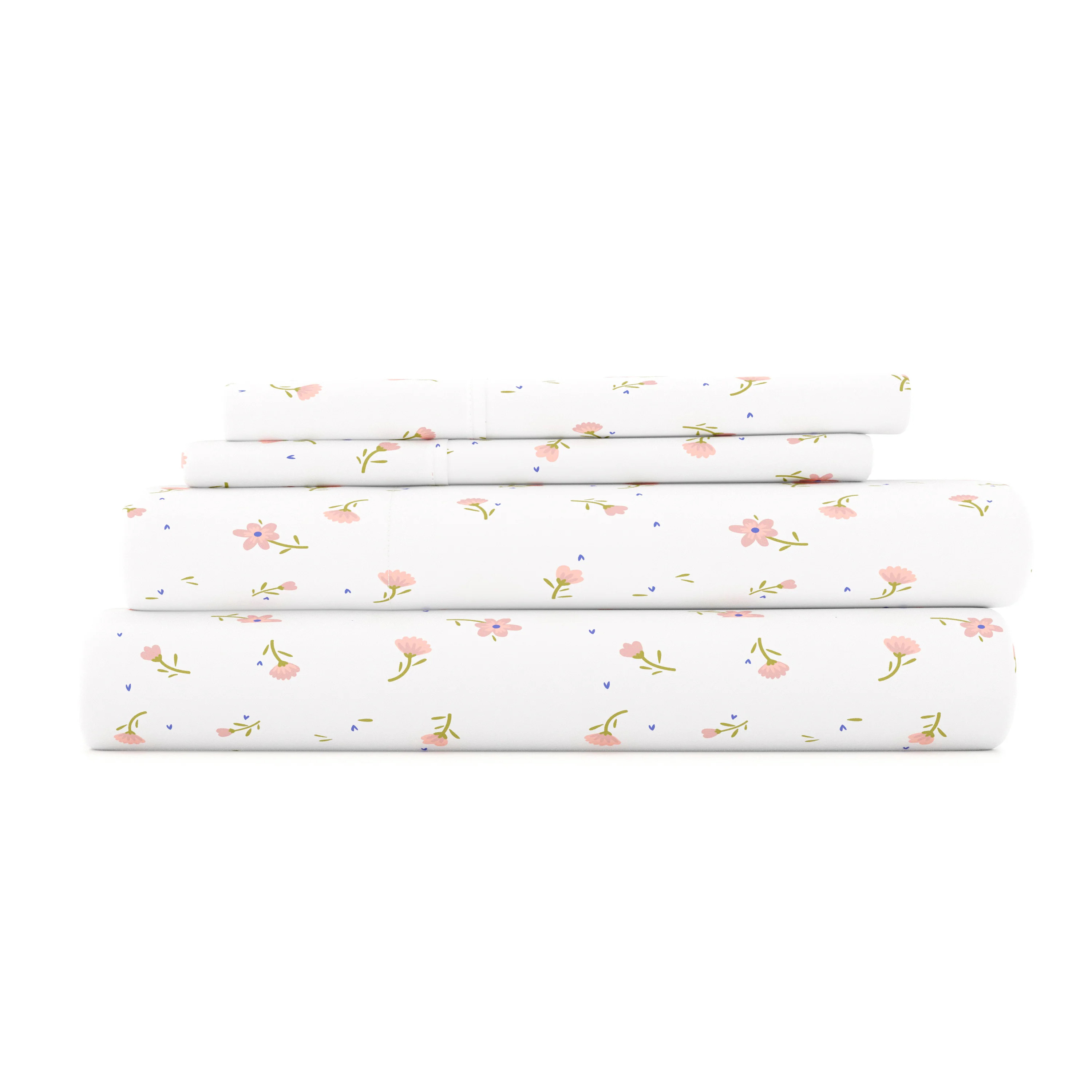 Soft Floral Patterned 4-Piece Sheet Set - Linens and Hutch | Linens and Hutch