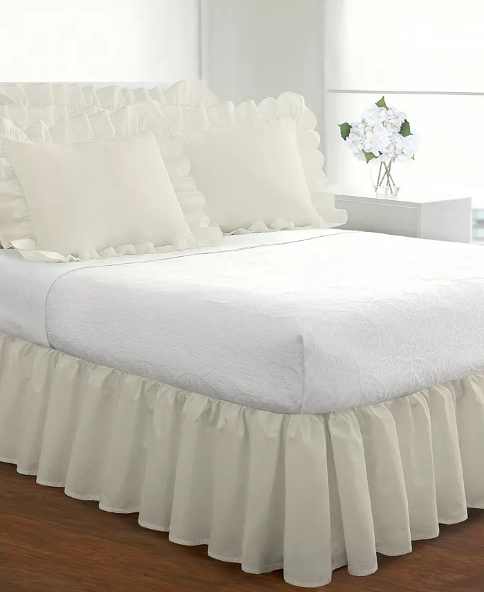Fresh Ideas Ruffled Poplin Bed Skirt, Twin - Macy's | Macy's