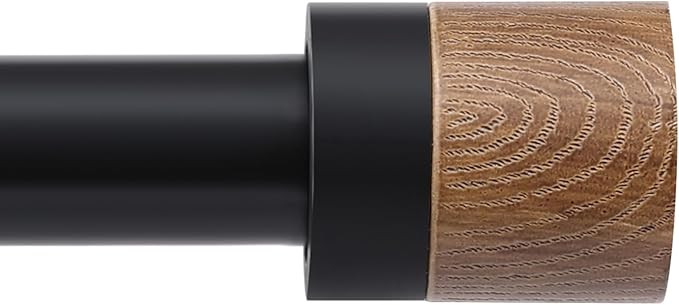 Wood Curtain Rods for Windows 72 to 144 Inches(6-12ft),1 inch Adjustable Window Curtain Rods with... | Amazon (US)