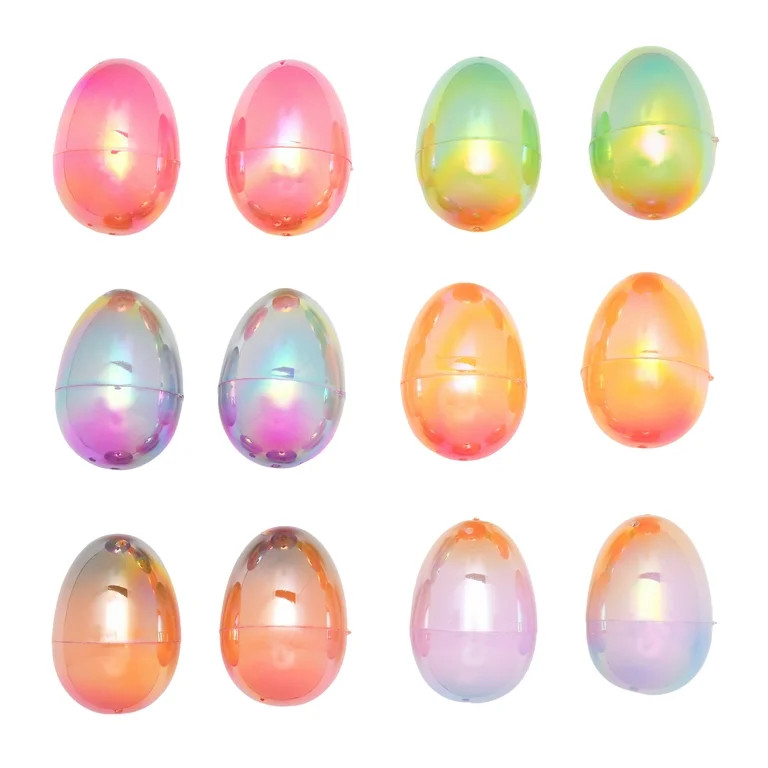Multicolor Iridescent Eggs, 2", 12 Count, Easter by Way To Celebrate | Walmart (US)