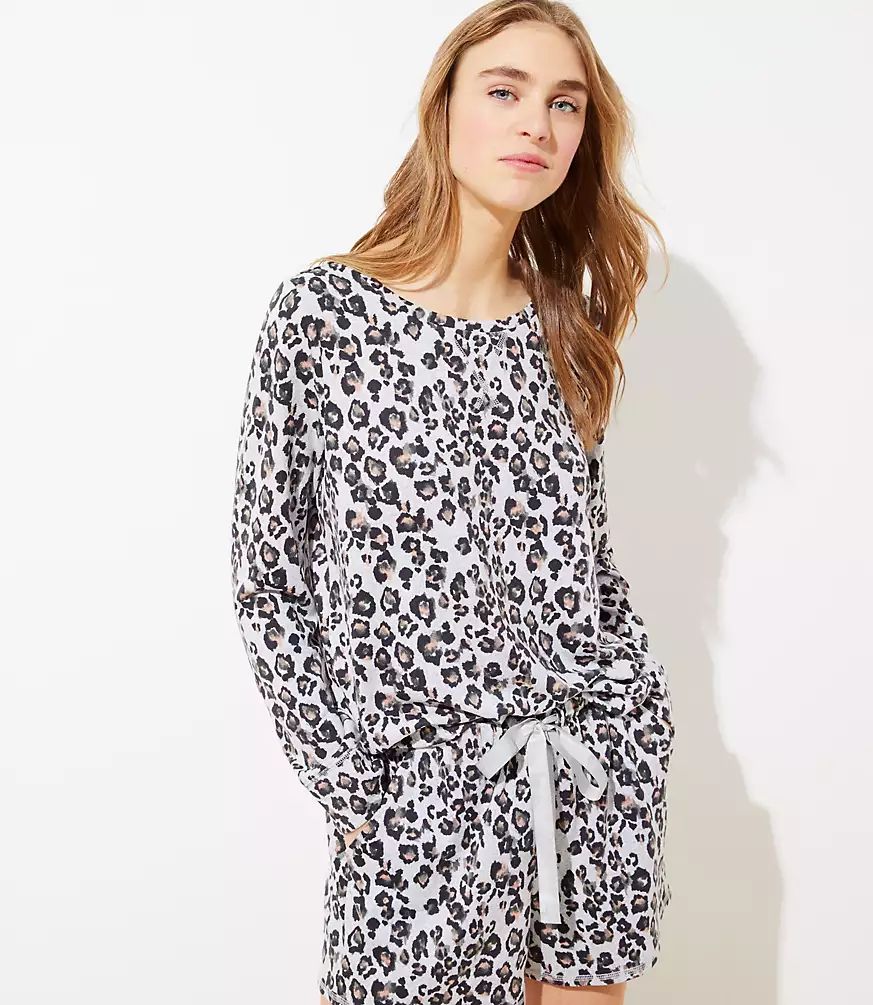 Leopard Print Pajama Top | LOFT