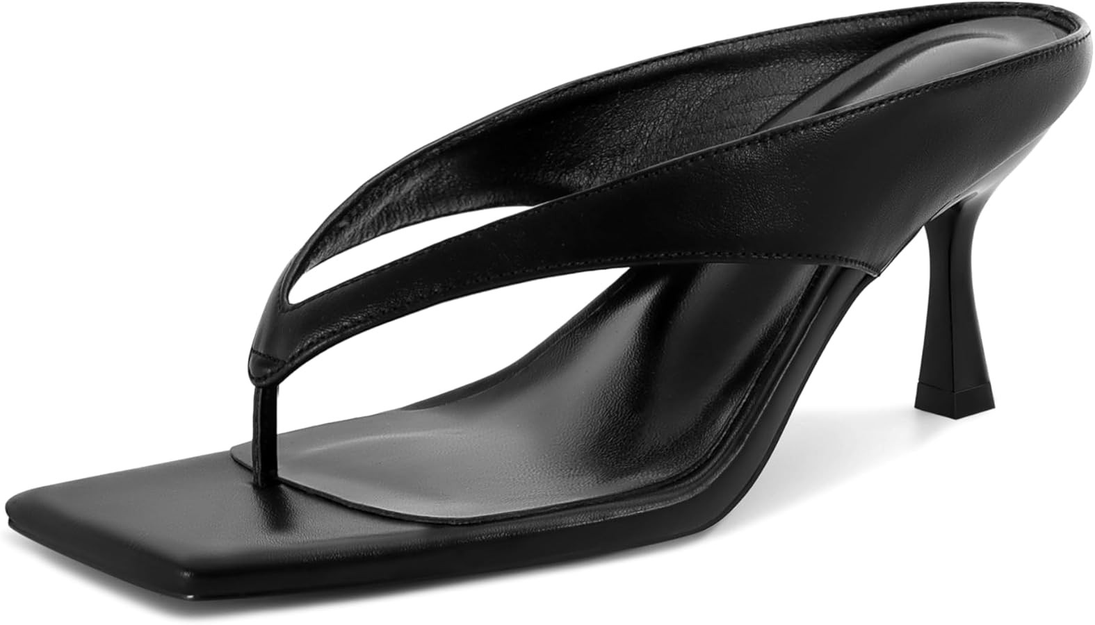 Wnshonzy Women's Kitten Heel Sandals Thong Flip Flop Open Toe Sandal Stiletto Summer Slip On Squa... | Amazon (US)