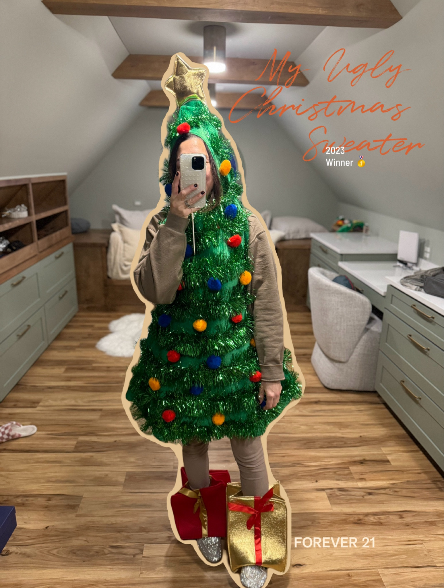 Ugly Christmas sweater party outfit !!🎄

When I tell you this was a hit ……!!
Everyone loved it😆
* I ended up wearing sparkle tights and a sheer rhinestone top to give it a lil extra 😉
#ltkover40 #ltkholiday #ltkparties 

#LTKmens #LTKfindsunder100 #LTKfindsunder50