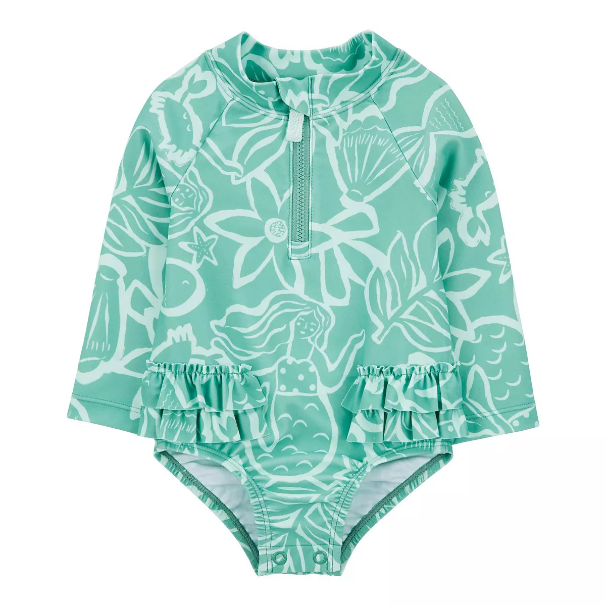Baby Girl Carter's 1-Piece Rashguard Swimsuit | Kohl's