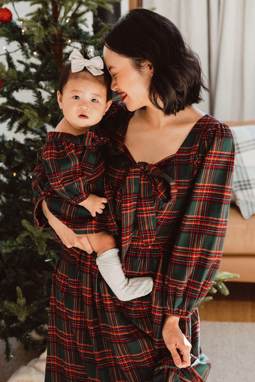 Margo Midi Dress in Green Plaid | Ivy City Co
