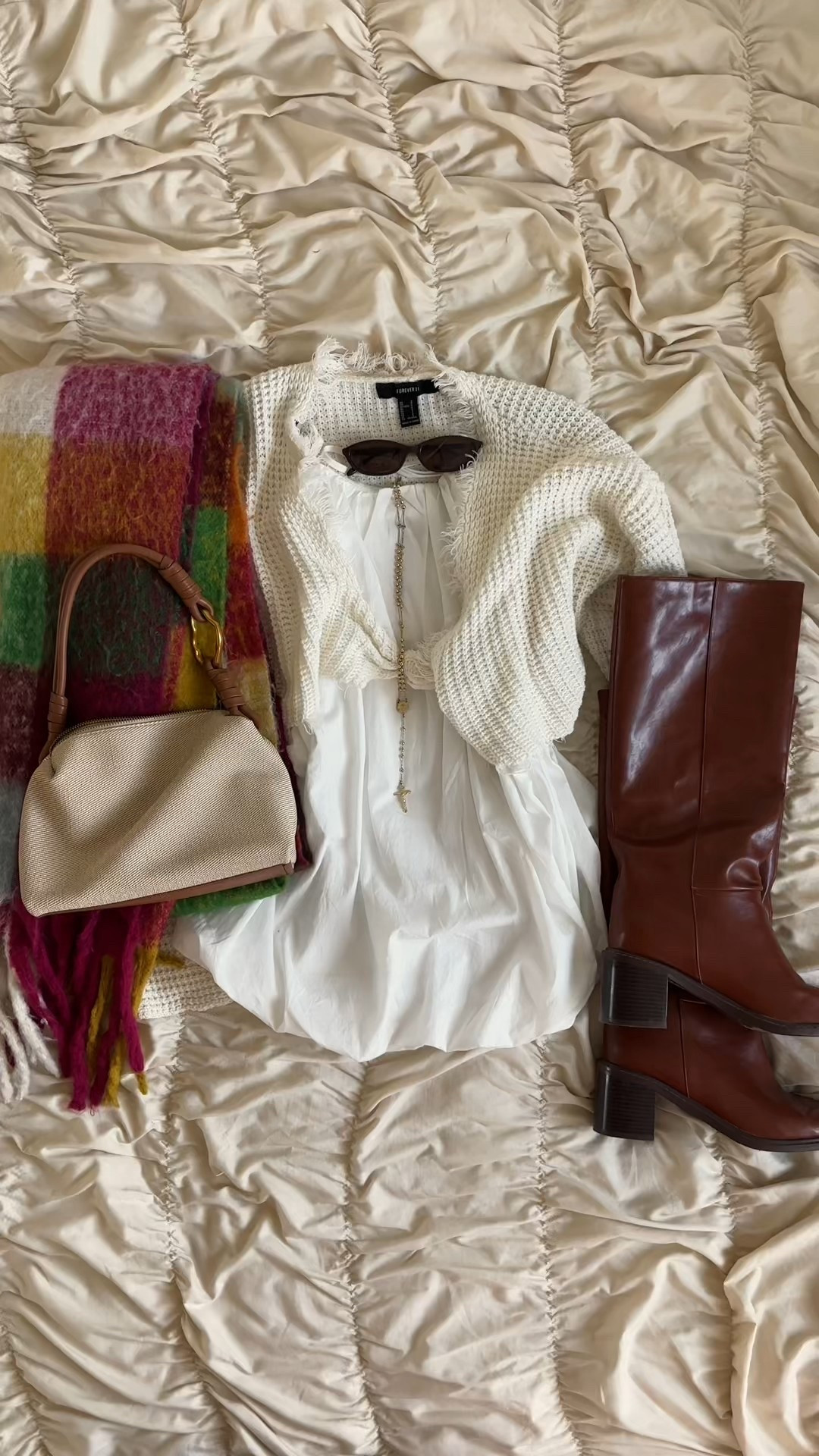 Pinterest inspired outfit of the day, casual dress boots, chunky scarf, colorful scarf, it girl, 2026 ￼

#LTKTall #LTKootd #LTKBeauty