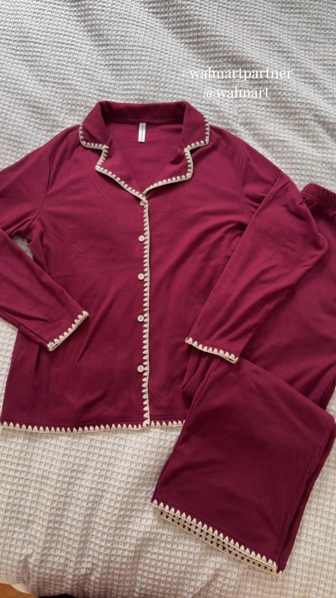 #walmartpartner I packed these fleece pajamas for our vacation and I love them! They are cozy, soft, and warm, and the whipstitch detail is so pretty. I’m normally a size small in Joyspun but I’m a size medium in this brand, so I’d go up a size. @Walmart