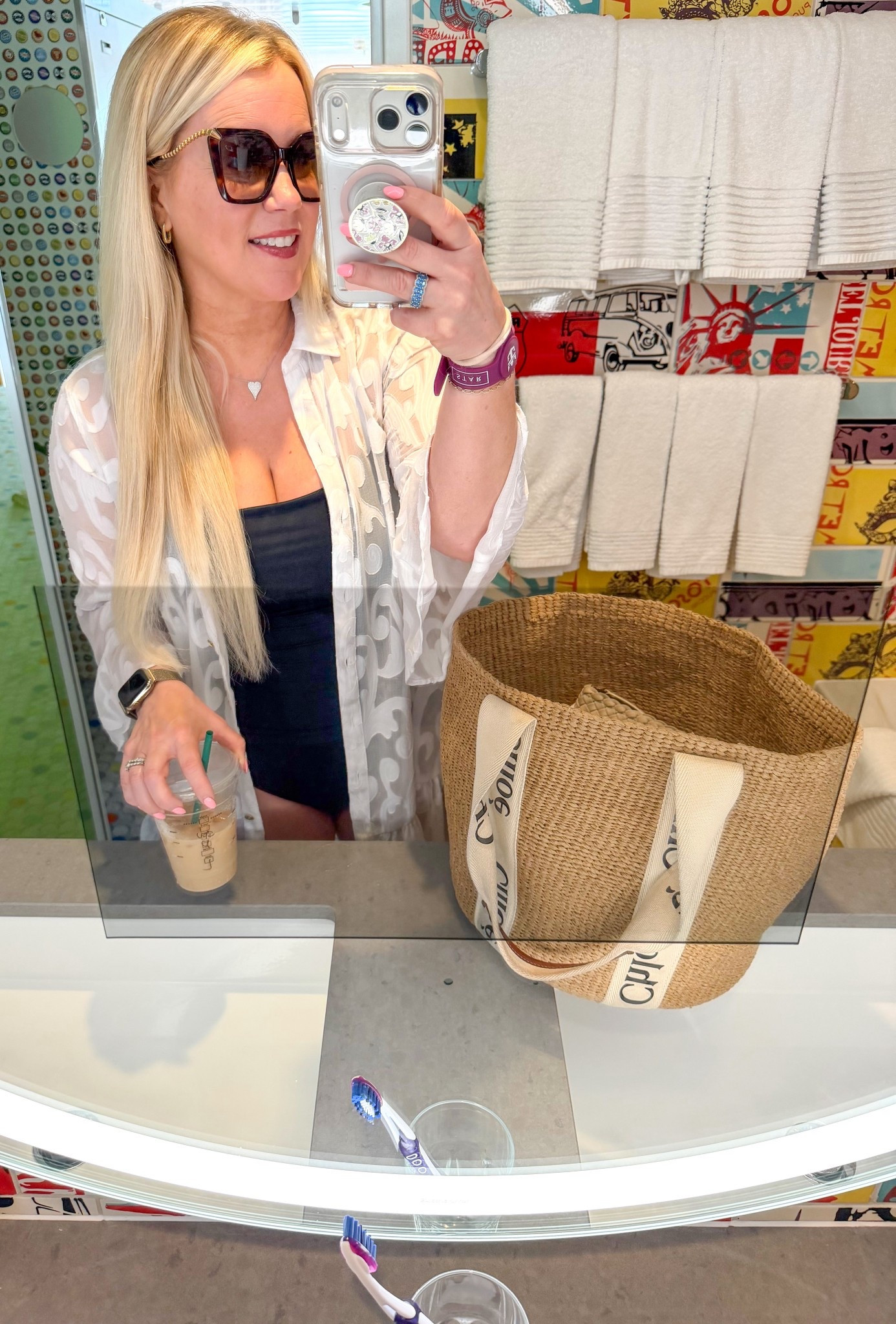 Bahamas today. Vacay outfit linked 

Bathing suit Nordstrom 

Sunglasses 

Beach bag 
Summer bag 
Summer tote 
Cover up 
Bvglari sunglasses 

#LTKSeasonal #LTKootd #LTKOver40