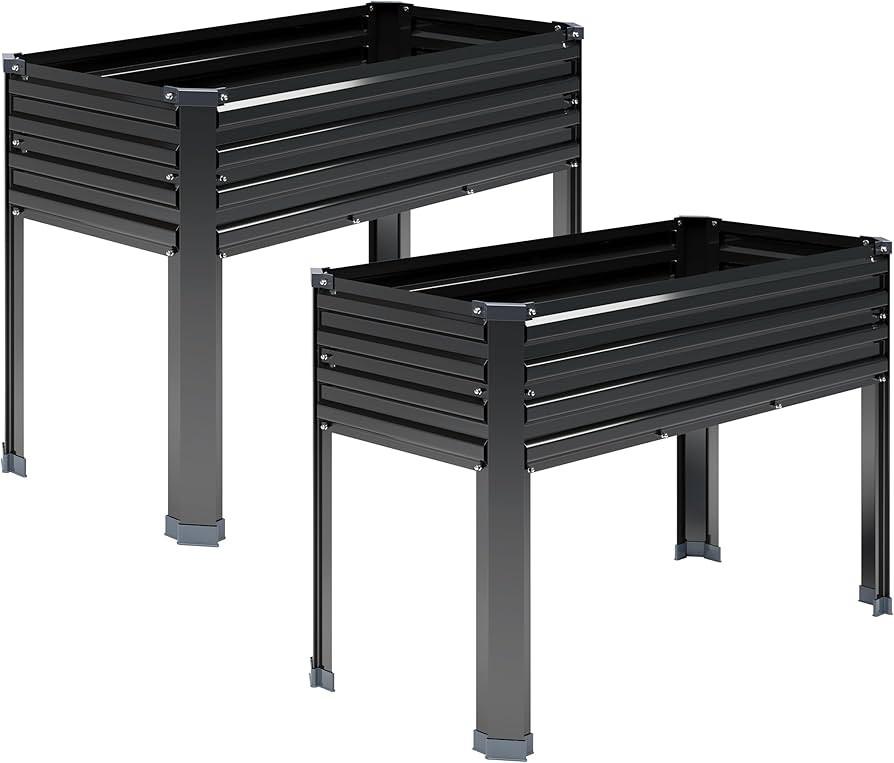 Spacious planting space: Raised garden bed with legs,48x18x30 inches,300 capacity | Amazon (US)