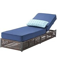 Luxury Outdoor Chaise Lounge Chairs of 4 with 5 Inch Thick Cushions and Side Table - 6 PCS High B... | Amazon (US)