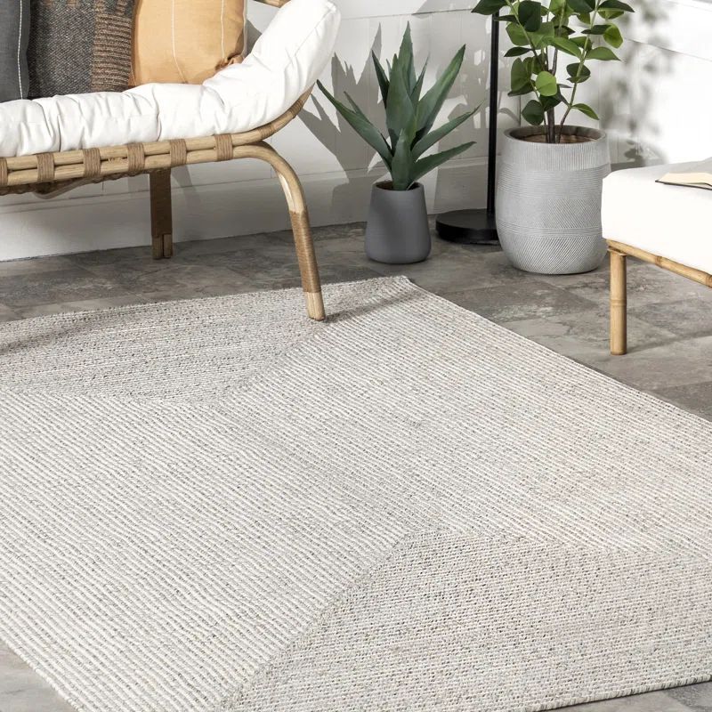 Luchezar Handmade Braided Ivory Indoor/Outdoor Rug | Wayfair North America