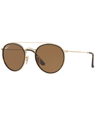 Polarized Sunglasses , RB3647N ROUND DOUBLE BRIDGE | Macy's