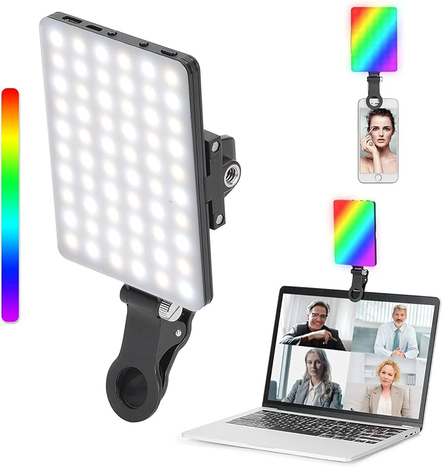 Newmowa RGB Video Light Portable LED Light for Phone, Tablet, Laptop, 360° Full Color CRI 95+ Di... | Amazon (US)