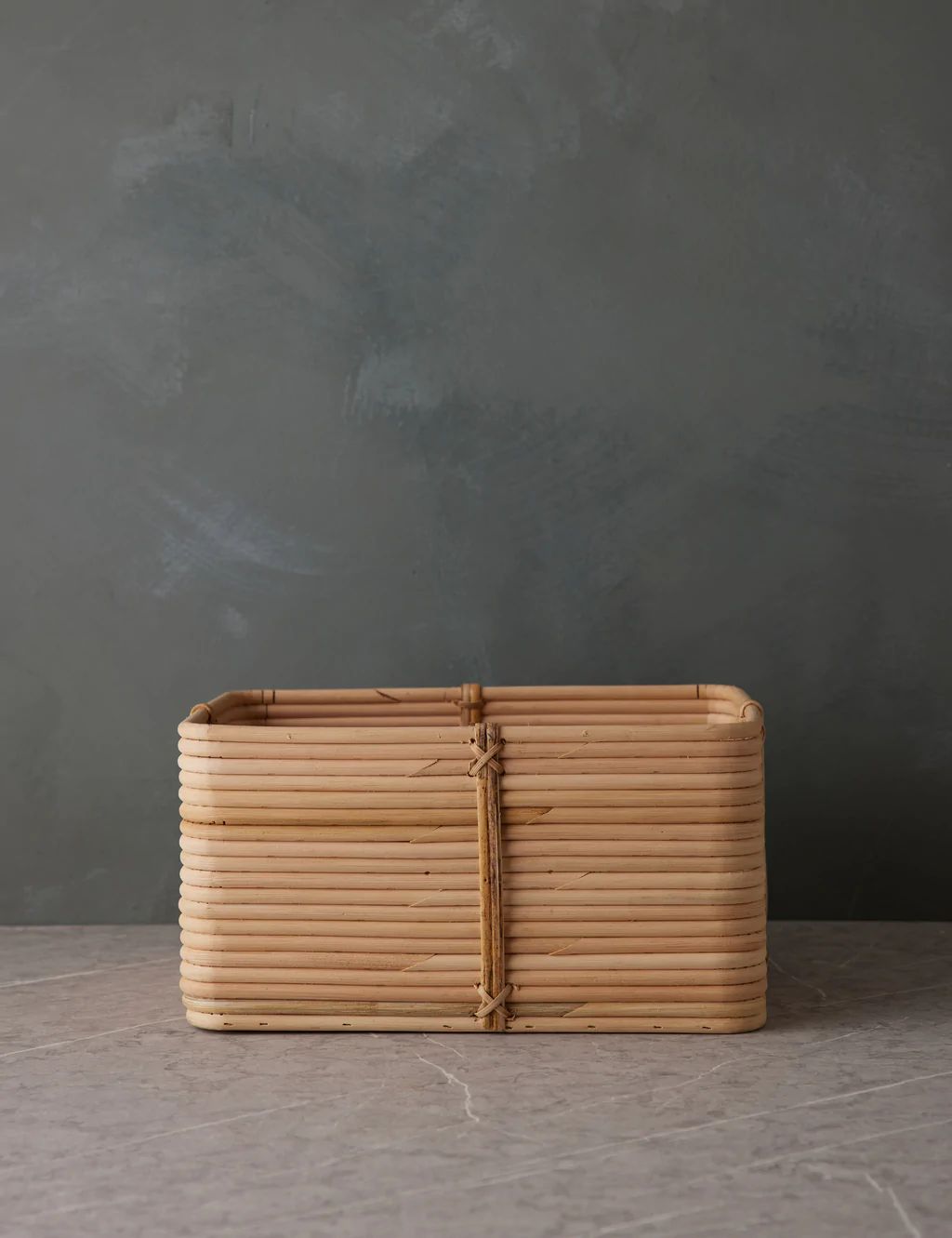 Reeded Rattan Basket | Lulu and Georgia 