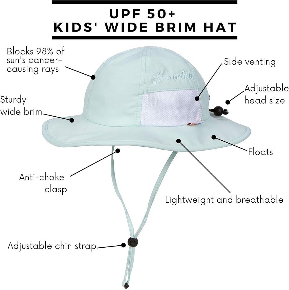 SwimZip Wide Brim Sun Hat | UPF 50+ Protection for Baby, Toddler, and Kids | Amazon (US)