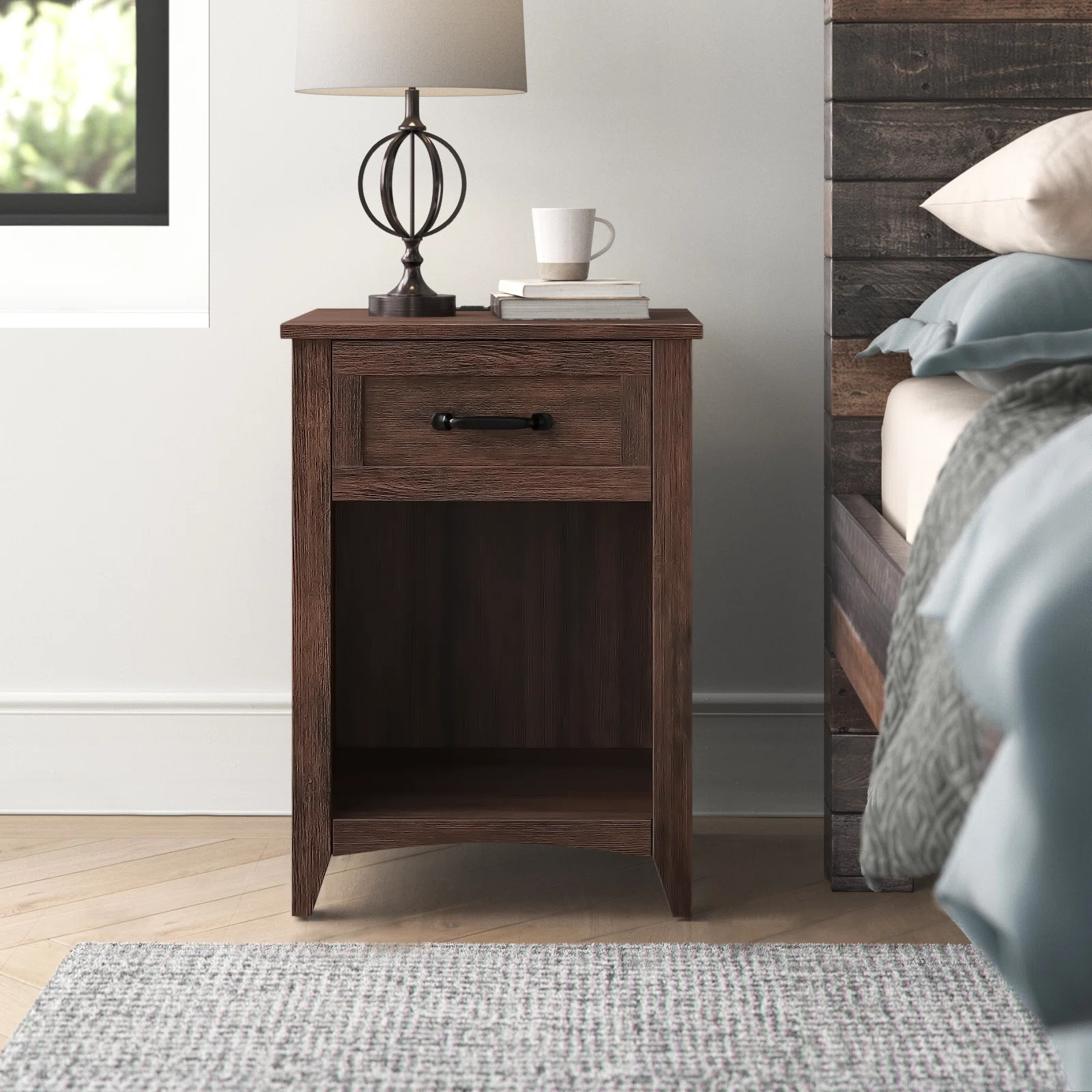 Allenside 17.7'' W Nightstand with Charging Station | Wayfair North America
