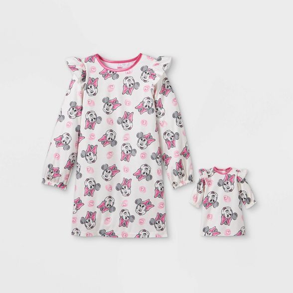 Girls' Minnie Mouse Doll and Me Nightgown - Pink | Target