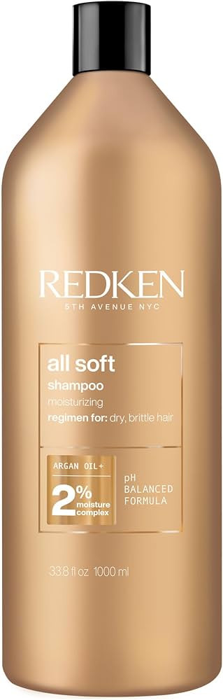 Redken All Soft Shampoo | for Dry/Brittle Hair | Provides Intense Softness and Shine | with Argan... | Amazon (US)