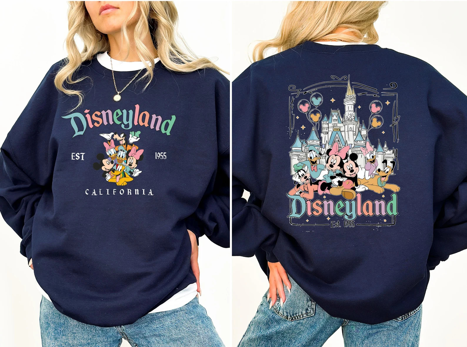 Disneyland Est. 1955 Sweatshirt, Disneyland Sweatshirt, Disneyland California Sweatshirt, Mickey ... | Etsy (US)