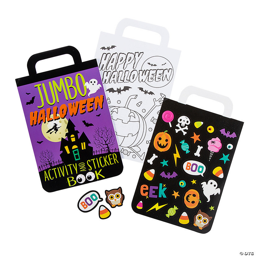 Jumbo Halloween Activity & Sticker Books - 6 Pc. | Oriental Trading Company