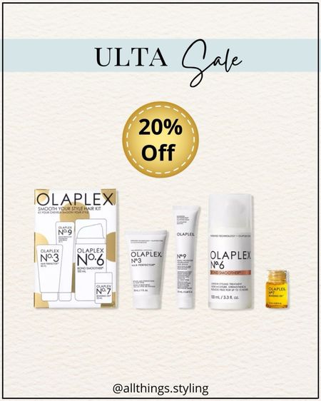 My favorite OLAPLEX Smooth Your Style Hair Kit (Reg. $40 SALE $32)  All my Olaplex styling favorites in travel size 🌸

Ulta Olaplex, Olaplex travel size, Olaplex hair care, Olaplex heat protection #LTKover40

#LTKsalealert #LTKbeauty #LTKtravel