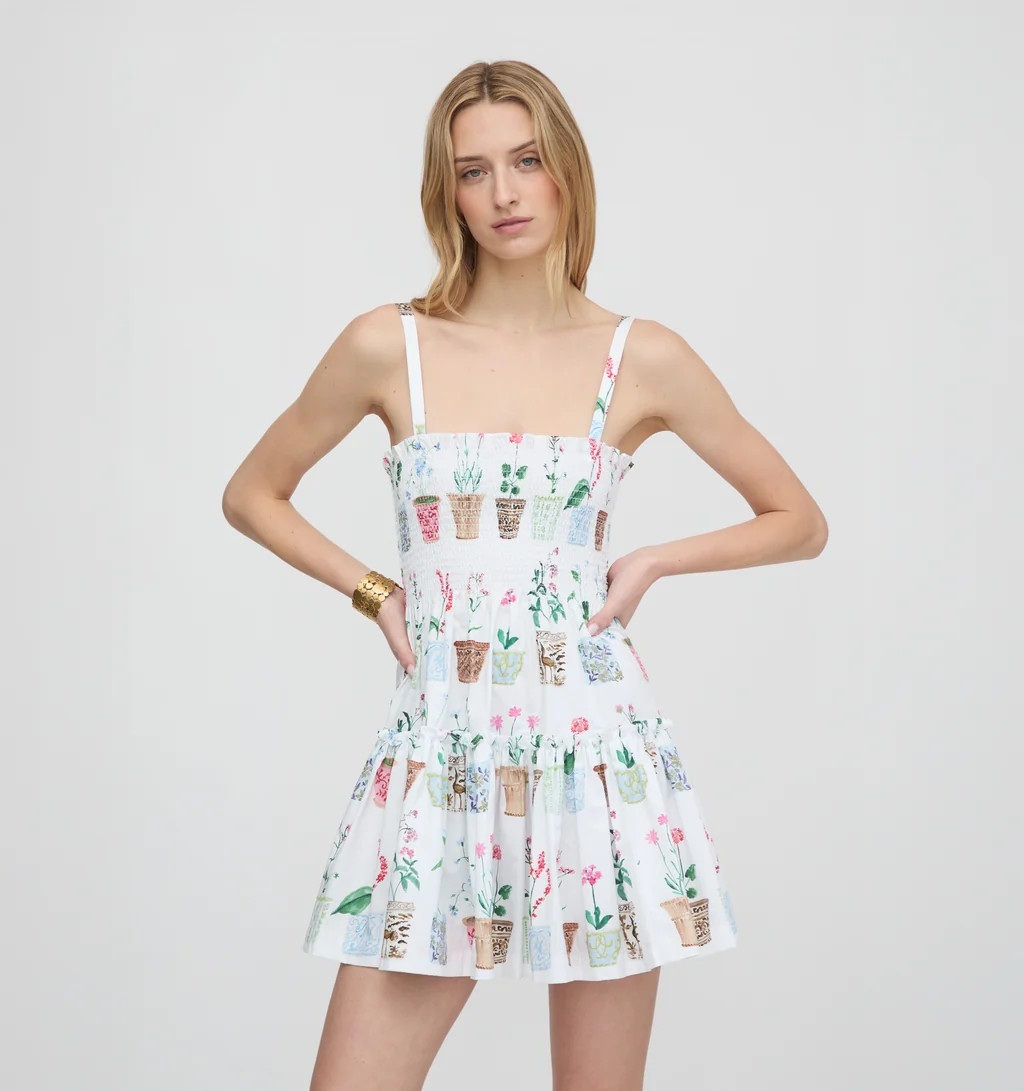 The Seraphina Mini Nap Dress - Flower Pots | Hill House Home US