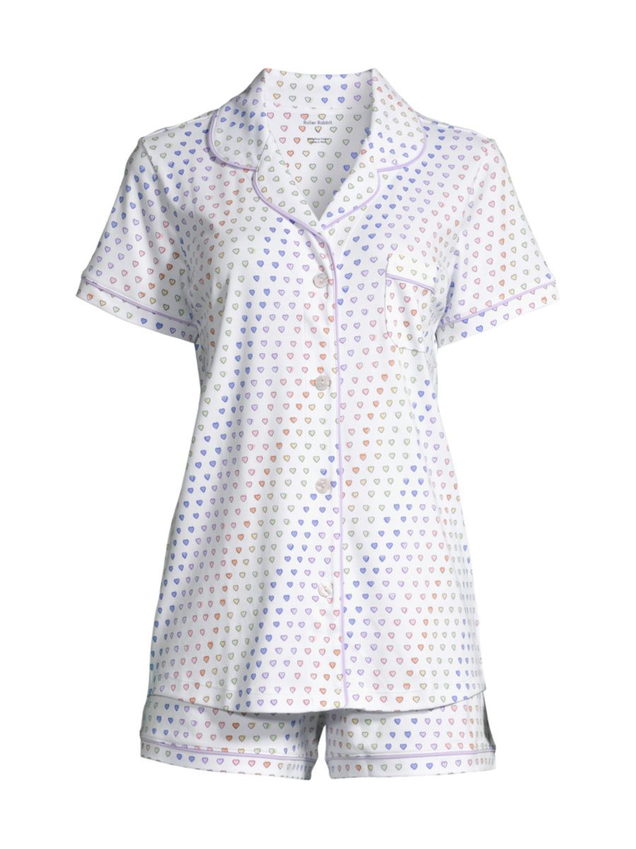Roller Rabbit Disco Hearts 2-Piece Short-Sleeve Polo &amp; Shorts Set | Saks Fifth Avenue