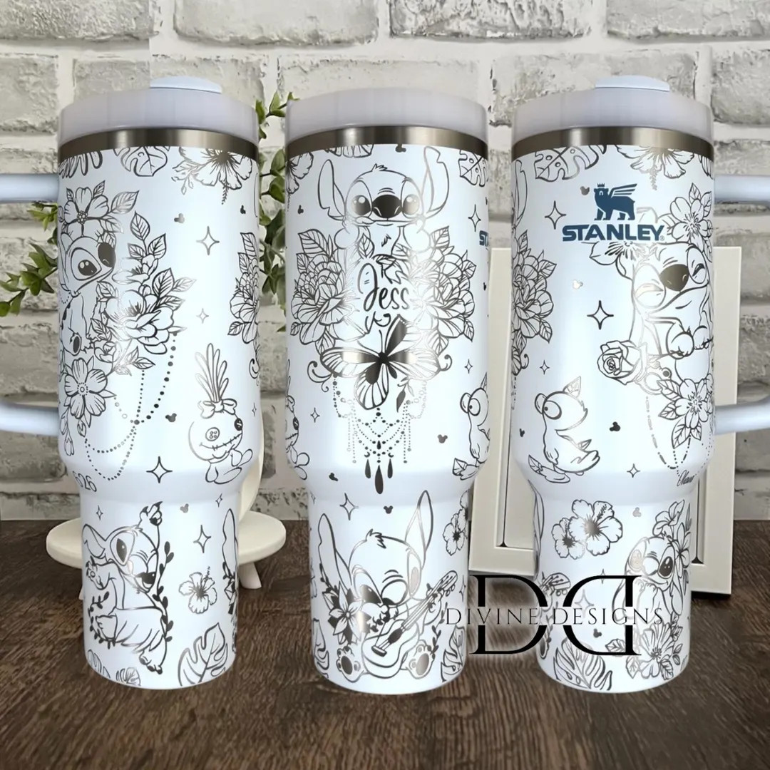 Laser Engraved Blue Alien Inspired Tumbler, Stainless Steel Insulated Drinkware, Unique Gifts for... | Etsy (US)