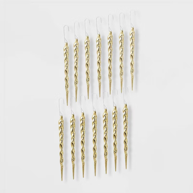 14ct Glitter Icicle Christmas Ornament Set - Wondershop™ | Target