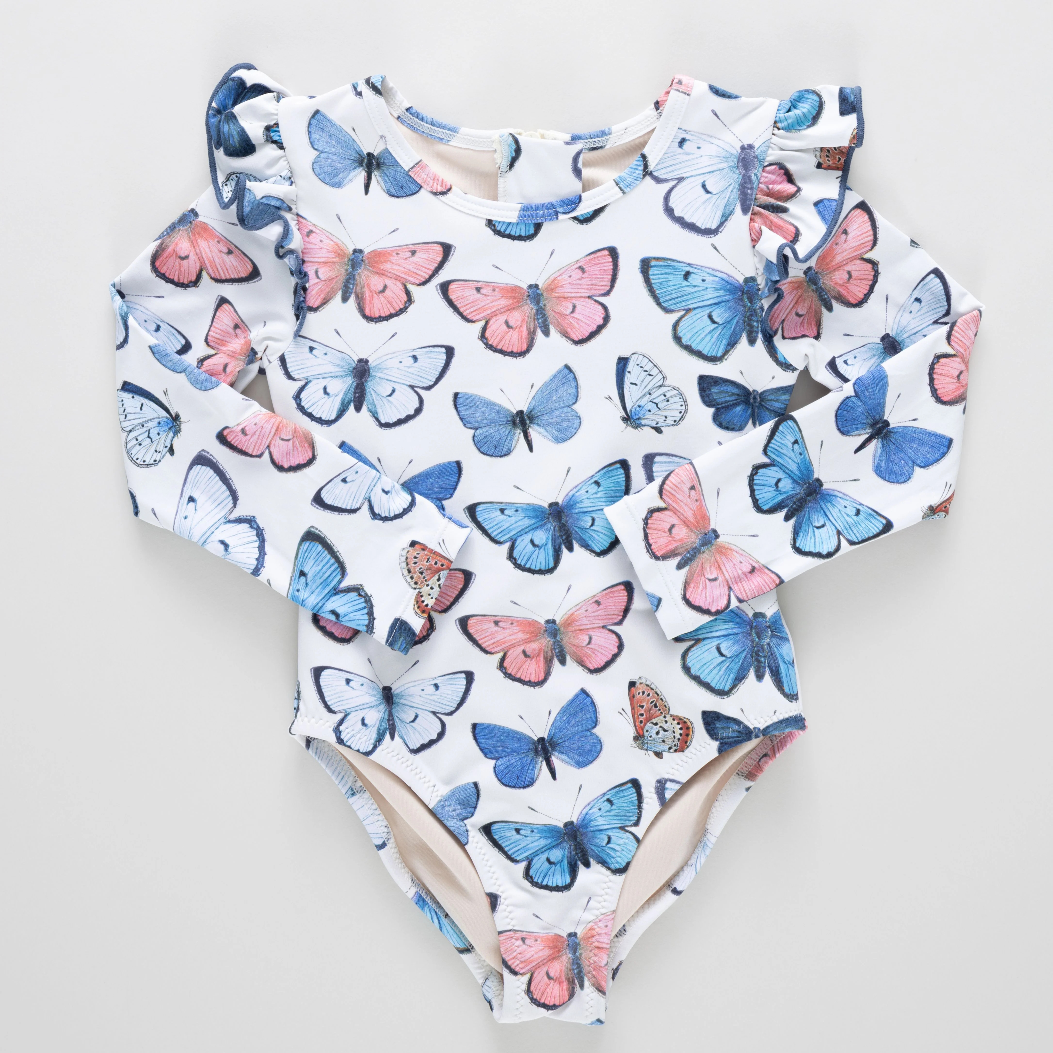 Girls Rachel Suit - vintage butterflies | Persnickety