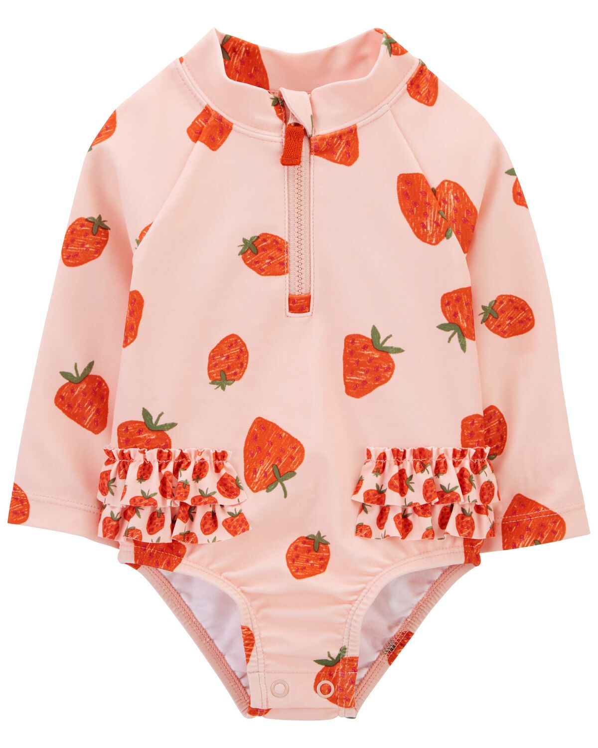 Baby Strawberry 1-Piece Half-Zip Rashguard | Carter's