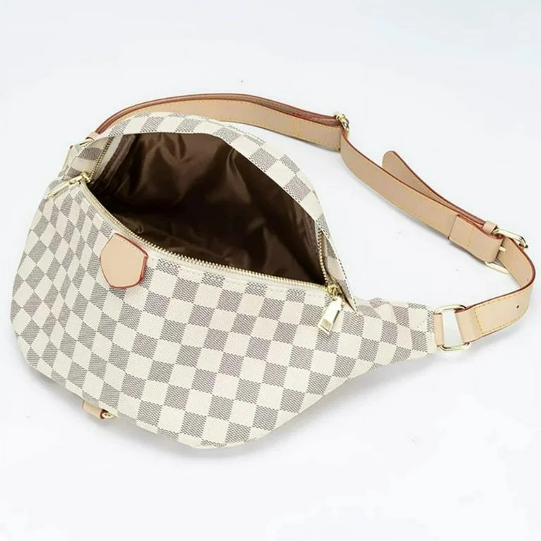 BUTIED Woman Man Fashion Checkered Crossbody Waist Bag Sling Pack Large Capacity Satchel Bum Bag ... | Walmart (US)