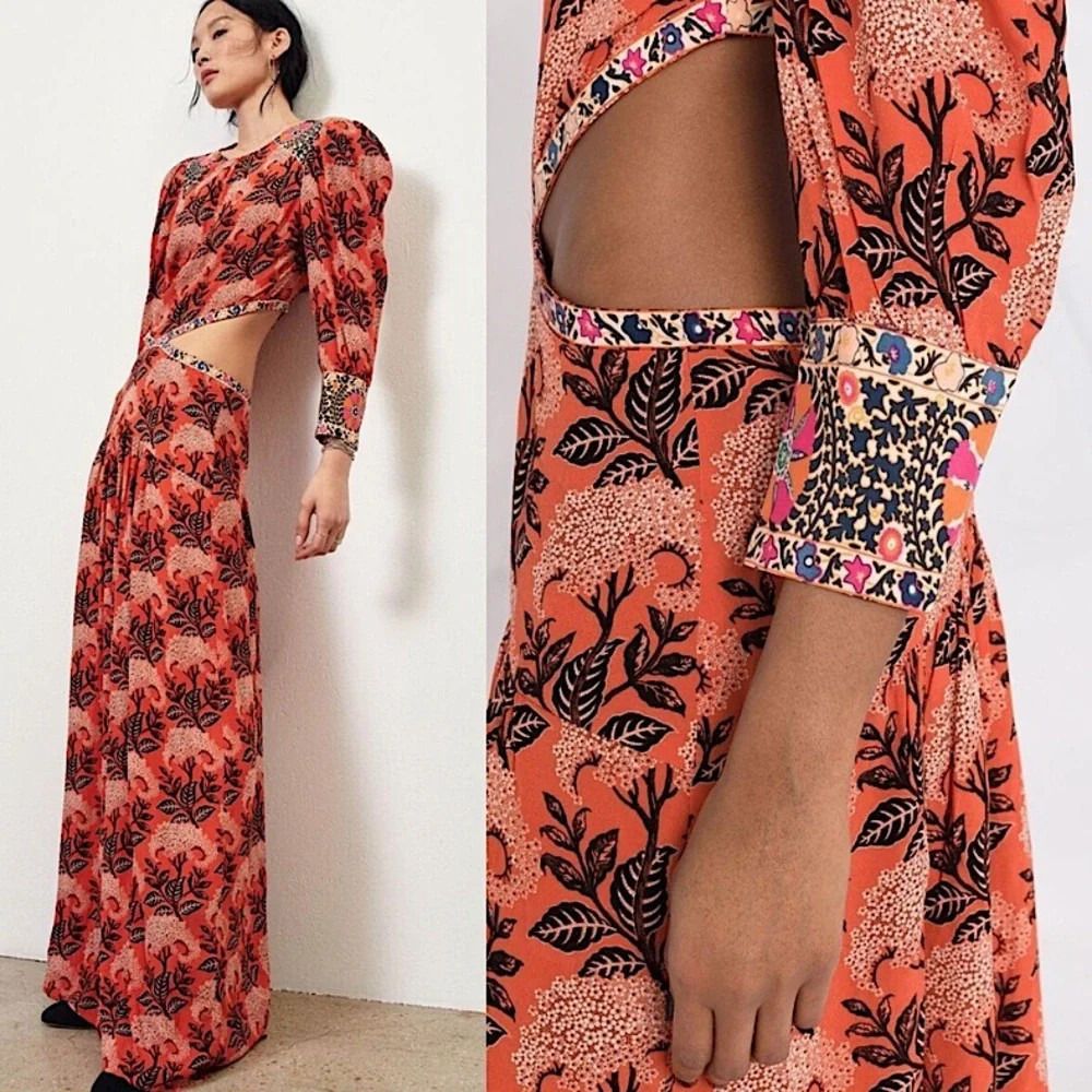 BA&SH Gabriel Robe Dress in Orange | Poshmark