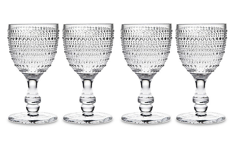 S/4 Lumina Goblets, Clear | One Kings Lane