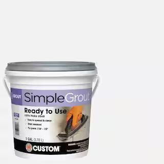 Custom Building Products SimpleGrout #640 Arctic White 1 gal. Pre-Mixed Grout PMG6401-2 - The Hom... | The Home Depot