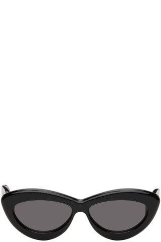 Black Cat-Eye Sunglasses | SSENSE