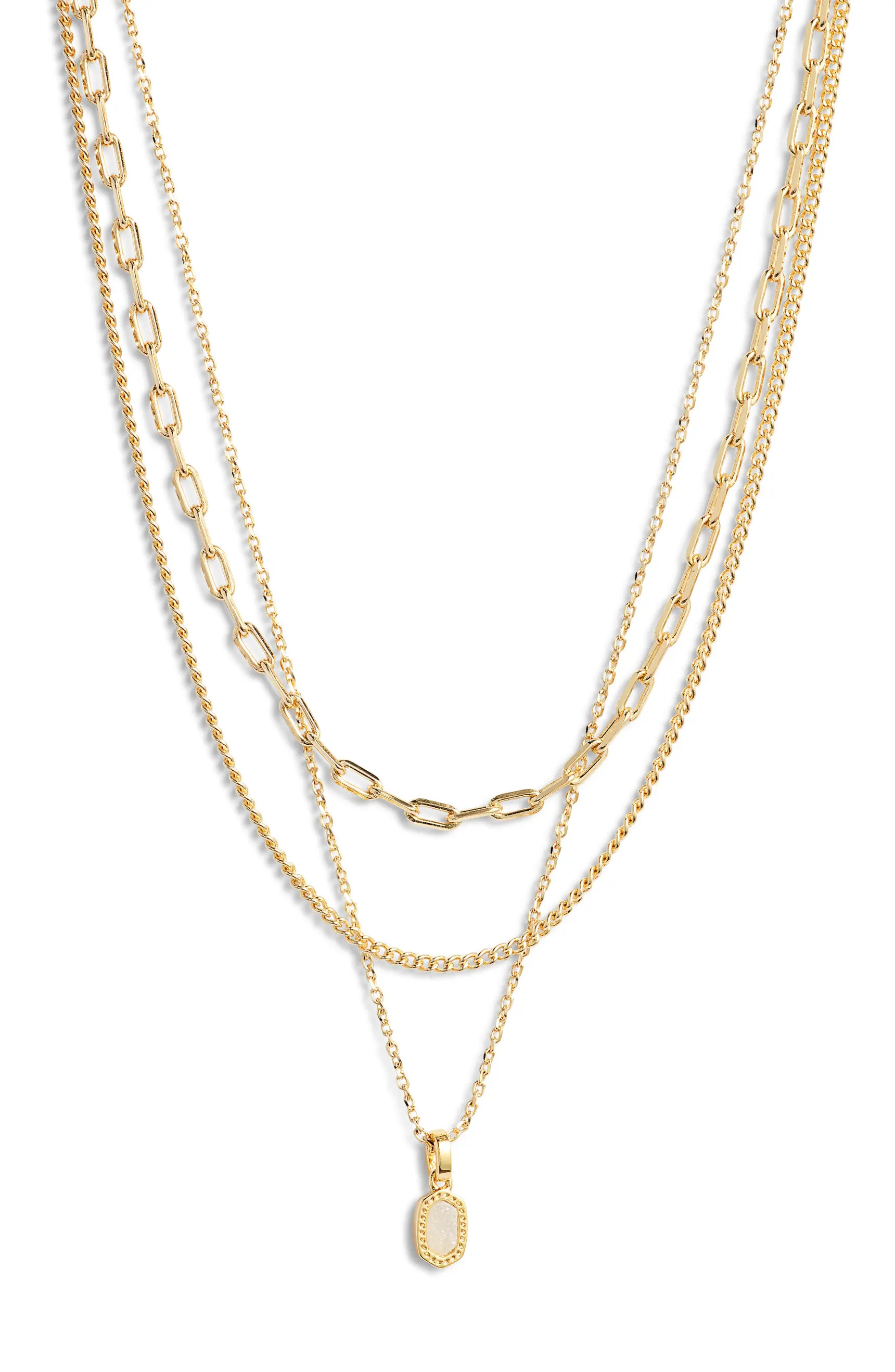 Mini Elisa Gold Triple Strand Necklace | Nordstrom