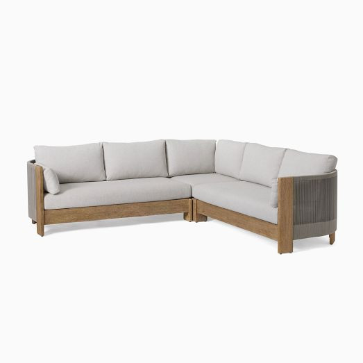 Porto Outdoor 3-Piece L-Shaped Sectional (100") | West Elm (US)