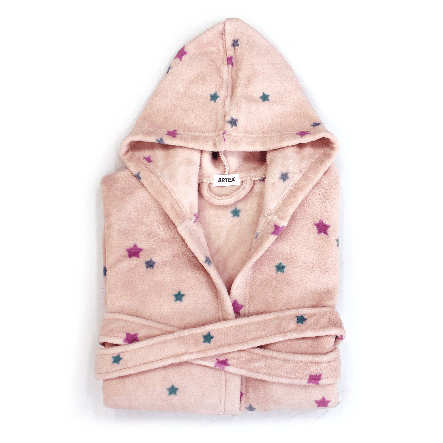 Roupão Infantil Microfibra com Capuz Estrelas Tamanho M Rosa - ARTEX | Artex (BR)