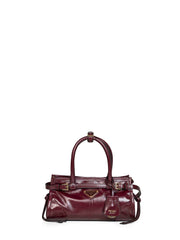 Prada Bonnie Top Handle Bag — Burgundy | Italist Inc.