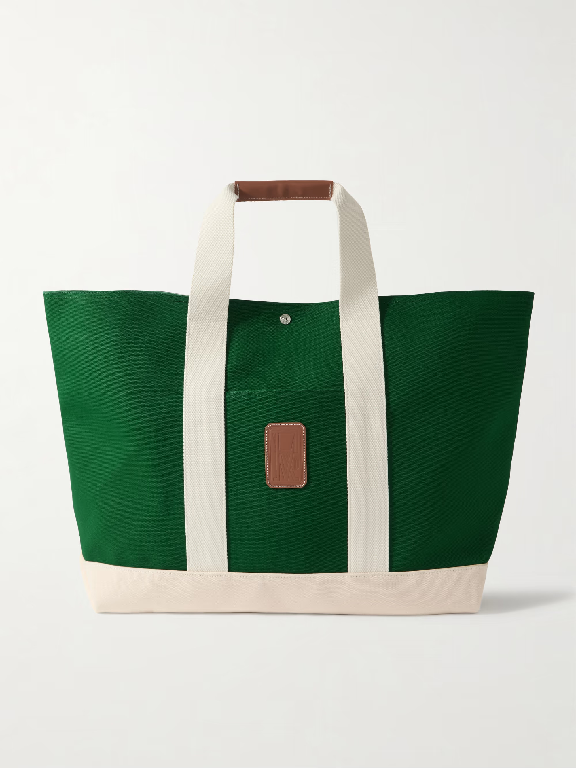 St Paul Tool extra large leather- and webbing-trimmed canvas tote | NET-A-PORTER (US)