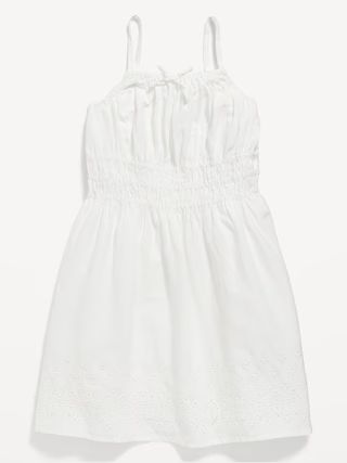 Sleeveless Tie-Front Cutwork Dress for Toddler Girls | Old Navy (US)