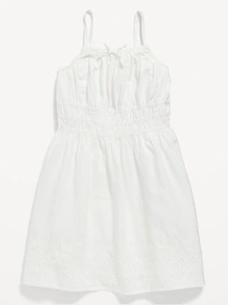 Sleeveless Tie-Front Cutwork Dress for Toddler Girls | Old Navy (US)