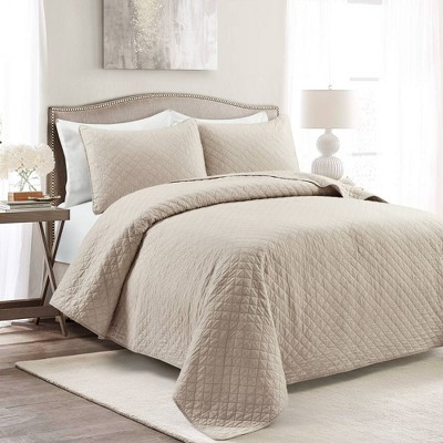 3pc Ava Diamond Oversized Cotton Quilt Set - Lush Décor | Target