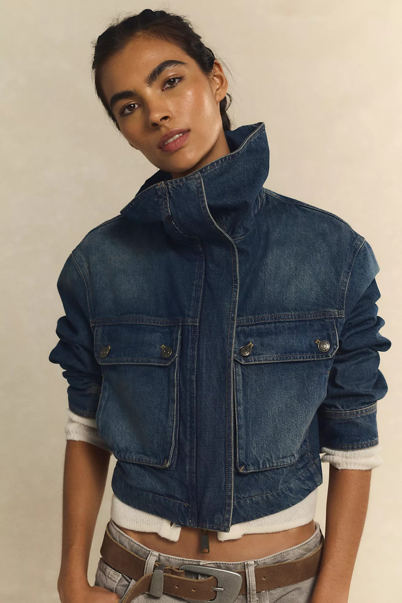 We The Free Heart Land Cozy Denim Cropped Jacket | Free People (Global - UK&FR Excluded)