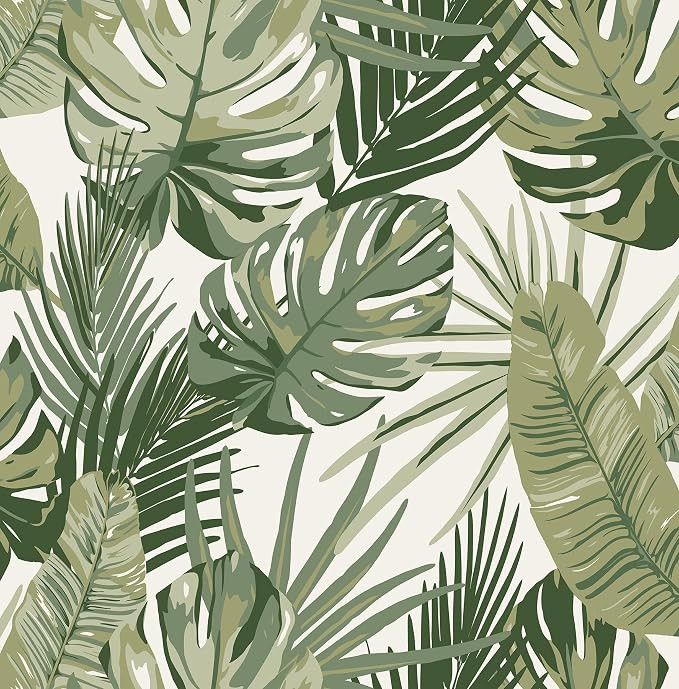 Rachel Zoe Green Palmero Peel & Stick Wallpaper | Amazon (US)