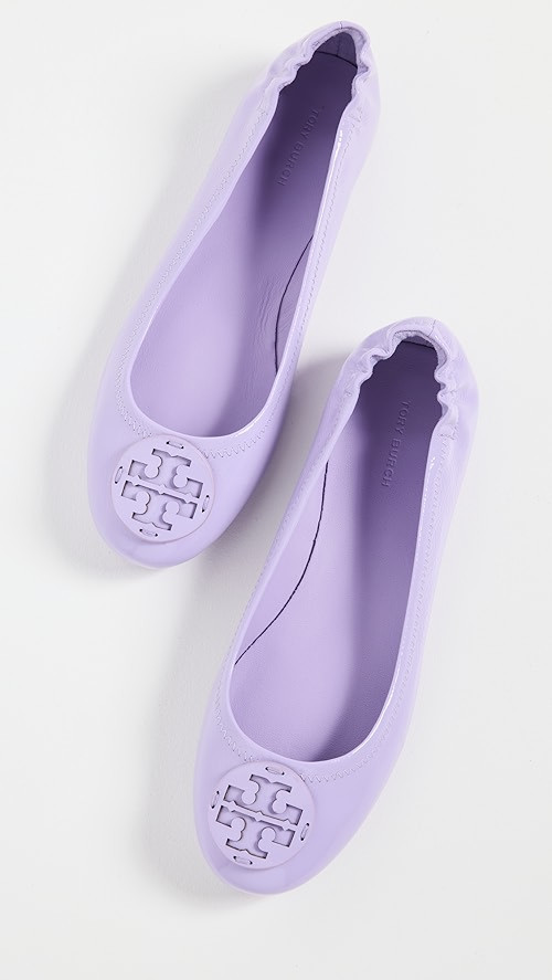 Minnie Travel Ballet Flats with Leather Logo | Shopbop