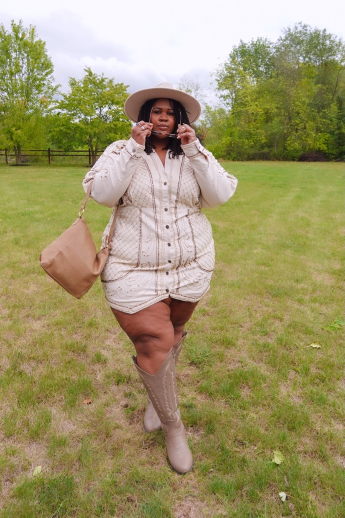 A nod to Southern charm with a twist of sass! This look features a fitted ASOS dress paired with cowgirl boots from Torrid—perfectly suited for wide calves and wide feet. Ideal for any fall event where you want to stand out. The dress itself is sold out, BUT I have linked to dresses that will achieve the same look or something more fun! Now’s the time to try new things lovelies! 

#LTKStyleTip #LTKPlusSize